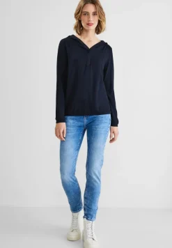 Street One Shirts*Softes Kapuzenshirt deep blue