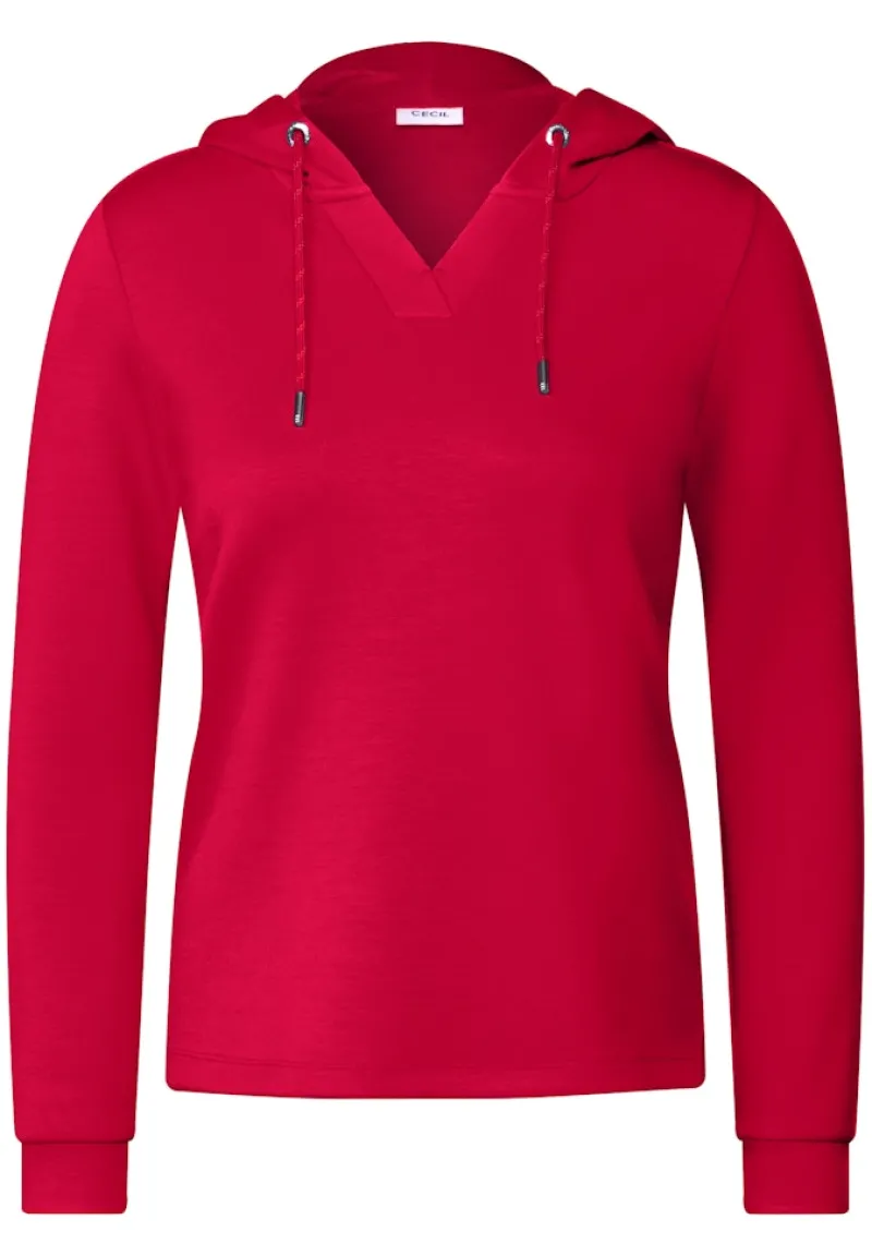 Cecil Pullover & Sweatshirts*Softes Kapuzenshirt granita red