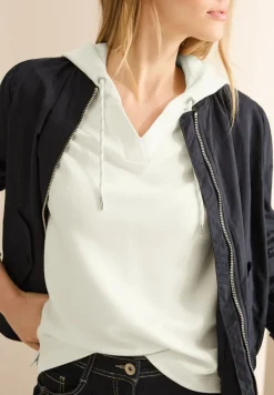 Cecil Pullover & Sweatshirts*Softes Kapuzenshirt vanilla white