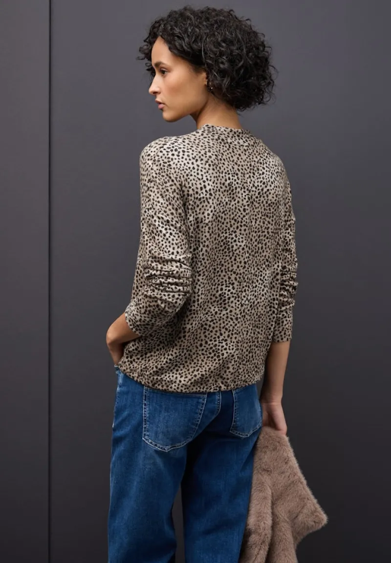 Street One Shirts*Softes Leo-Shirt sanded beige