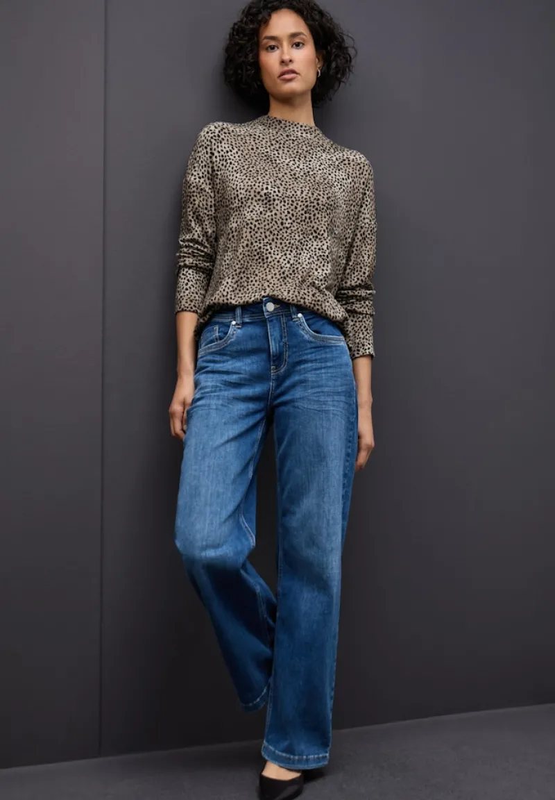 Street One Shirts*Softes Leo-Shirt sanded beige