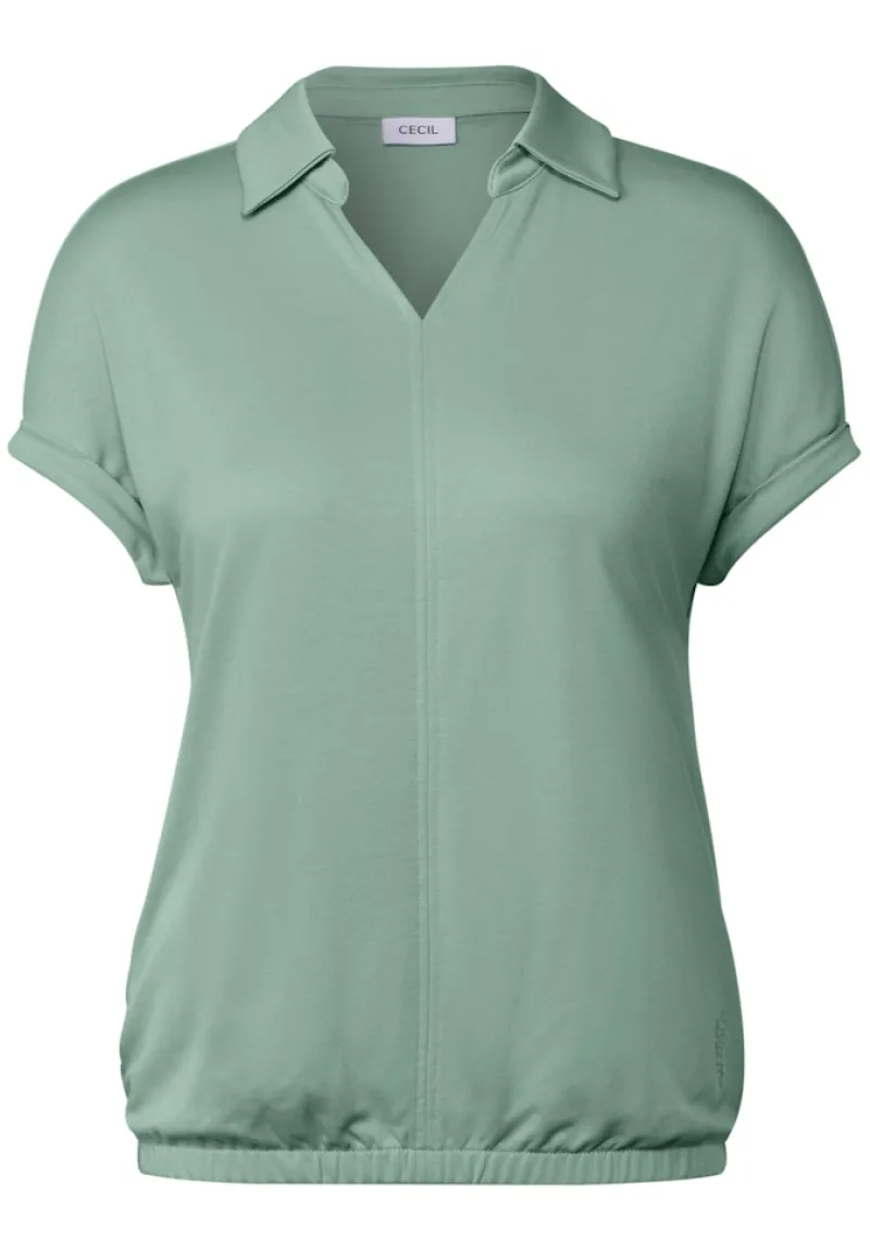 Cecil Shirts*Softes Poloshirt matcha green
