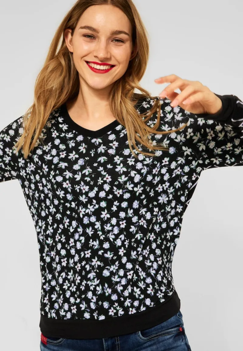 Street One Shirts*Softes Shirt im Printmix Black