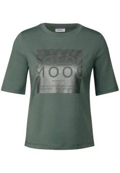 Cecil Shirts*Softes Shirt mit Folienprint dark balmy khaki