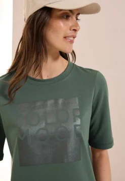 Cecil Shirts*Softes Shirt mit Folienprint dark balmy khaki