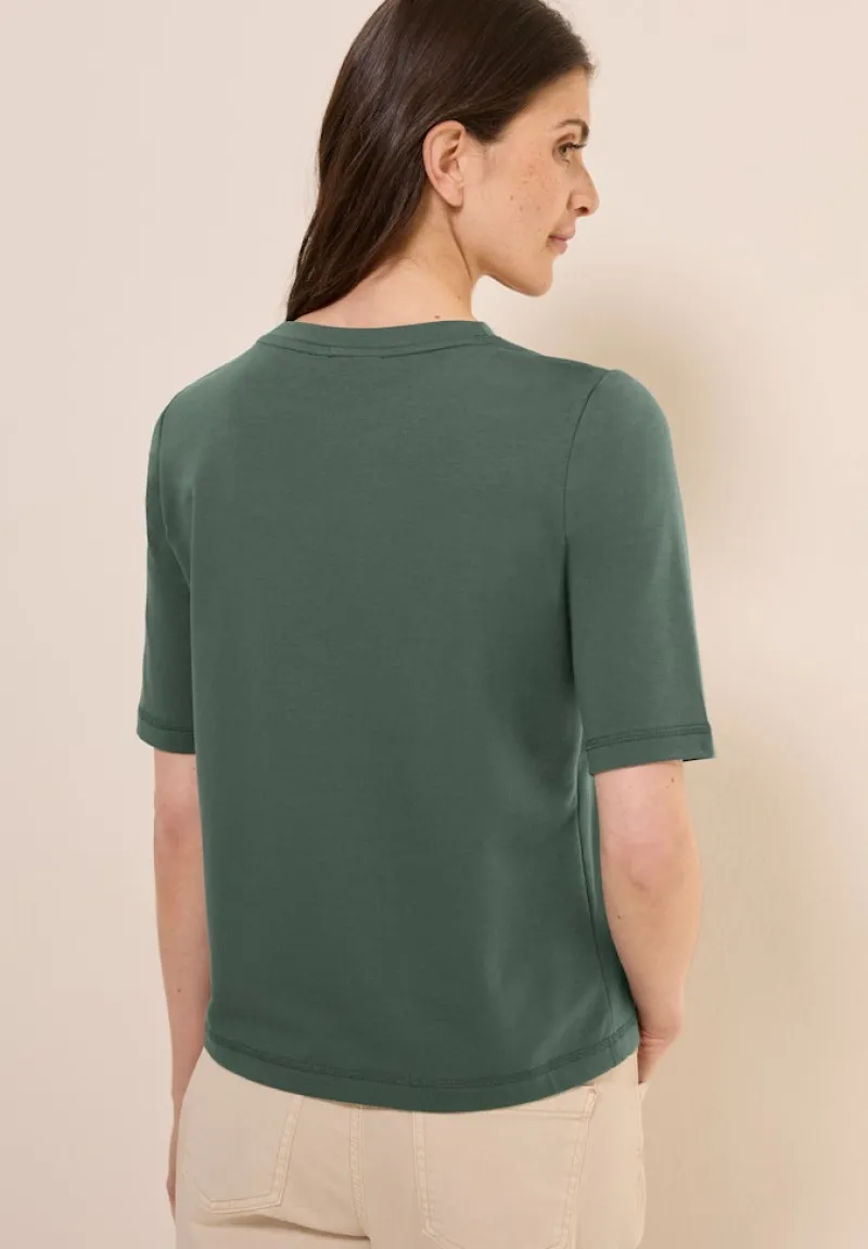 Cecil Shirts*Softes Shirt mit Folienprint dark balmy khaki