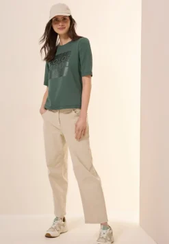 Cecil Shirts*Softes Shirt mit Folienprint dark balmy khaki