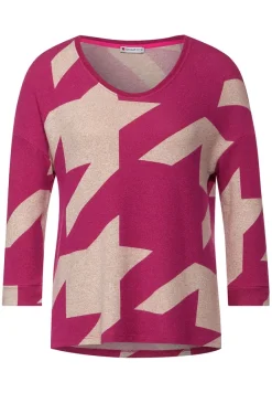 Street One Shirts*Softes Shirt mit Muster lavish pink melange