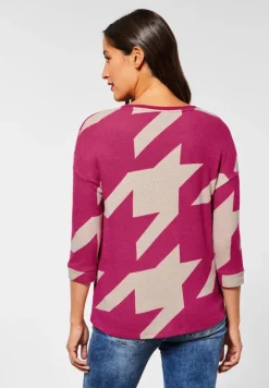 Street One Shirts*Softes Shirt mit Muster lavish pink melange