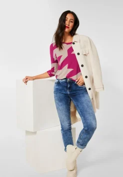 Street One Shirts*Softes Shirt mit Muster lavish pink melange