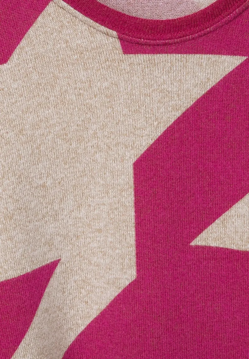 Street One Shirts*Softes Shirt mit Muster lavish pink melange