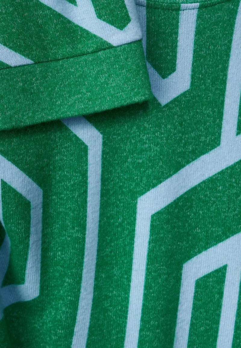 Street One Shirts*Softes Shirt mit Print dark brisk green melange