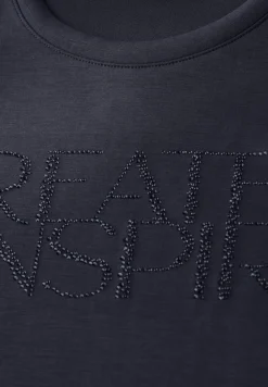 Cecil Pullover & Sweatshirts*Softes Shirt mit Wording universal blue