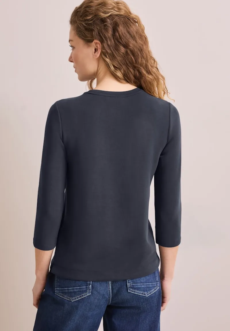 Cecil Pullover & Sweatshirts*Softes Shirt mit Wording universal blue