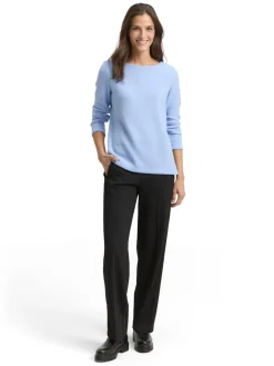 Tom Tailor Pullover & Sweatshirts*Soft-Touch Sweatshirt mit Knopf-Details mid blue melange