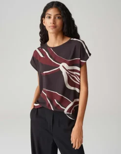 Opus Shirts*Sopika print midnight brown