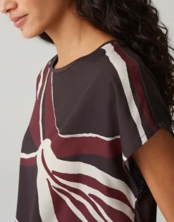 Opus Shirts*Sopika print midnight brown