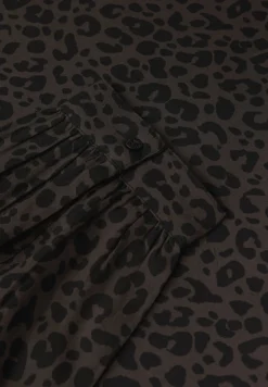 Street One Blusen*Split Neck Leo Bluse darkest brown