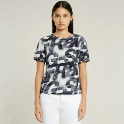 G-star Raw Shirts*Sprayed letters r t wmn lt chalk sprayed letters