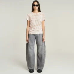 G-star Raw Shirts*Sprayed letters r t wmn liquid pink sprayed letters