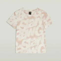 G-star Raw Shirts*Sprayed letters r t wmn liquid pink sprayed letters