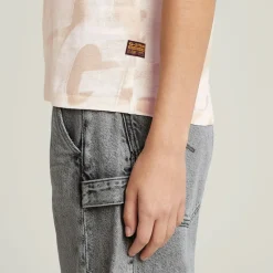 G-star Raw Shirts*Sprayed letters r t wmn liquid pink sprayed letters