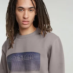 G-star Raw Pullover & Sweatshirts*Stacked old skool logo r sw elephant skin