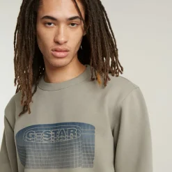 G-star Raw Pullover & Sweatshirts*Stacked old skool logo r sw elephant skin