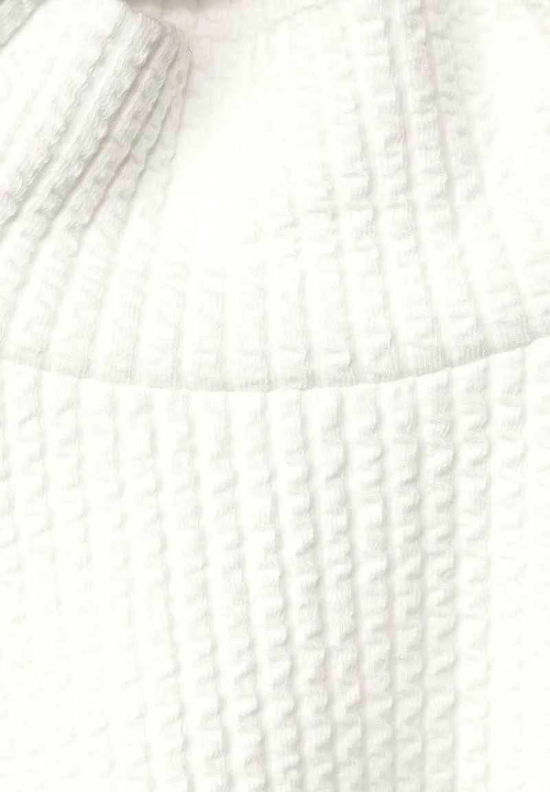 Street One Pullover & Sweatshirts*Stehkragenshirt mit Struktur off white