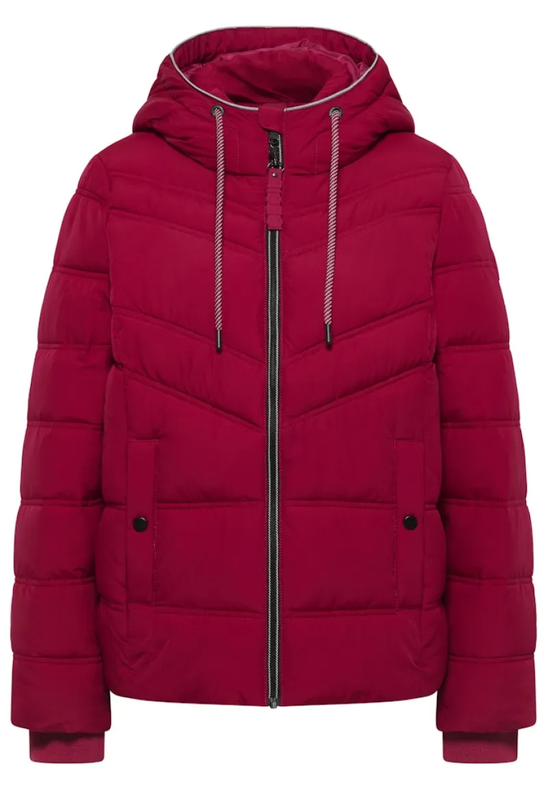 Cecil Jacken*Steppjacke mit Kapuze beaujolais red