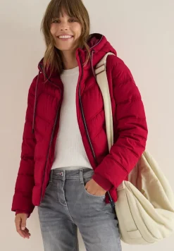 Cecil Jacken*Steppjacke mit Kapuze beaujolais red