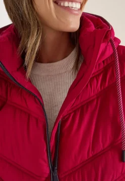 Cecil Jacken*Steppjacke mit Kapuze beaujolais red