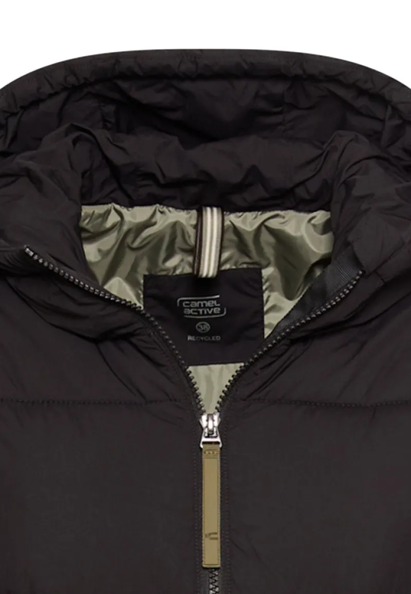 Camel Active Jacken*Steppmantel mit Kapuze Black