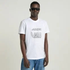 G-star Raw Shirts*Stitch burger r t white
