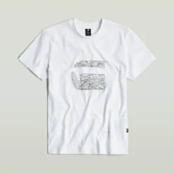 G-star Raw Shirts*Stitch burger r t white