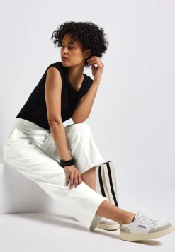 Street One Shorts*Straight Leg 7/8 Twill-Hose off white