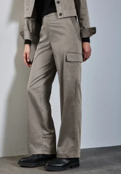 Street One Hosen*Straight Leg Cargo Hose ashen maple beige