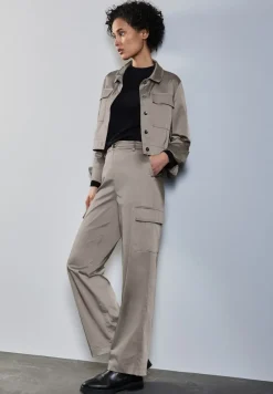 Street One Hosen*Straight Leg Cargo Hose ashen maple beige