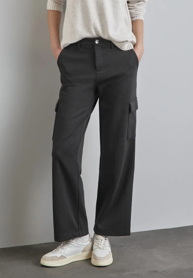 Street One Hosen*Straight Leg Cargo Hose Black