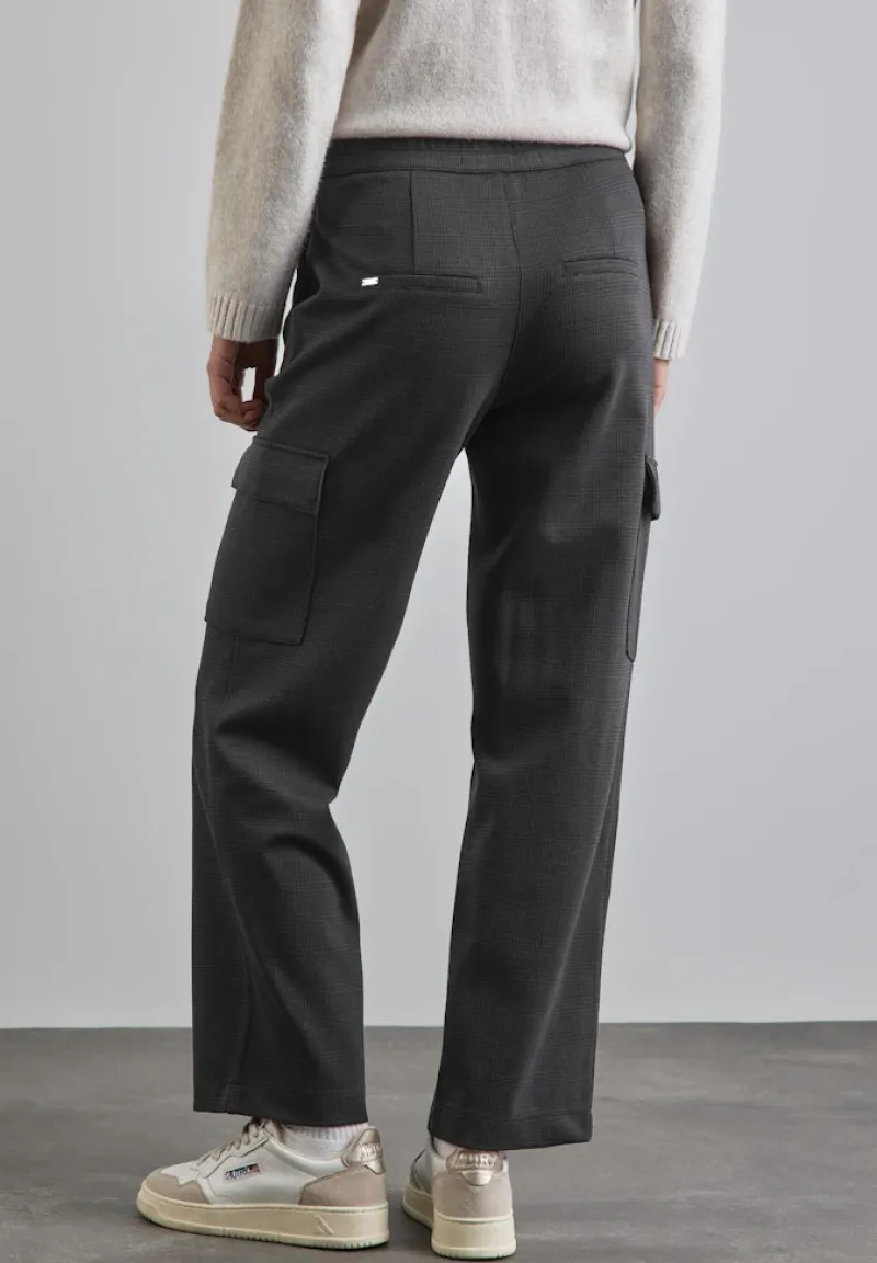 Street One Hosen*Straight Leg Cargo Hose Black