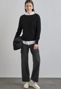 Street One Hosen*Straight Leg Cargo Hose Black