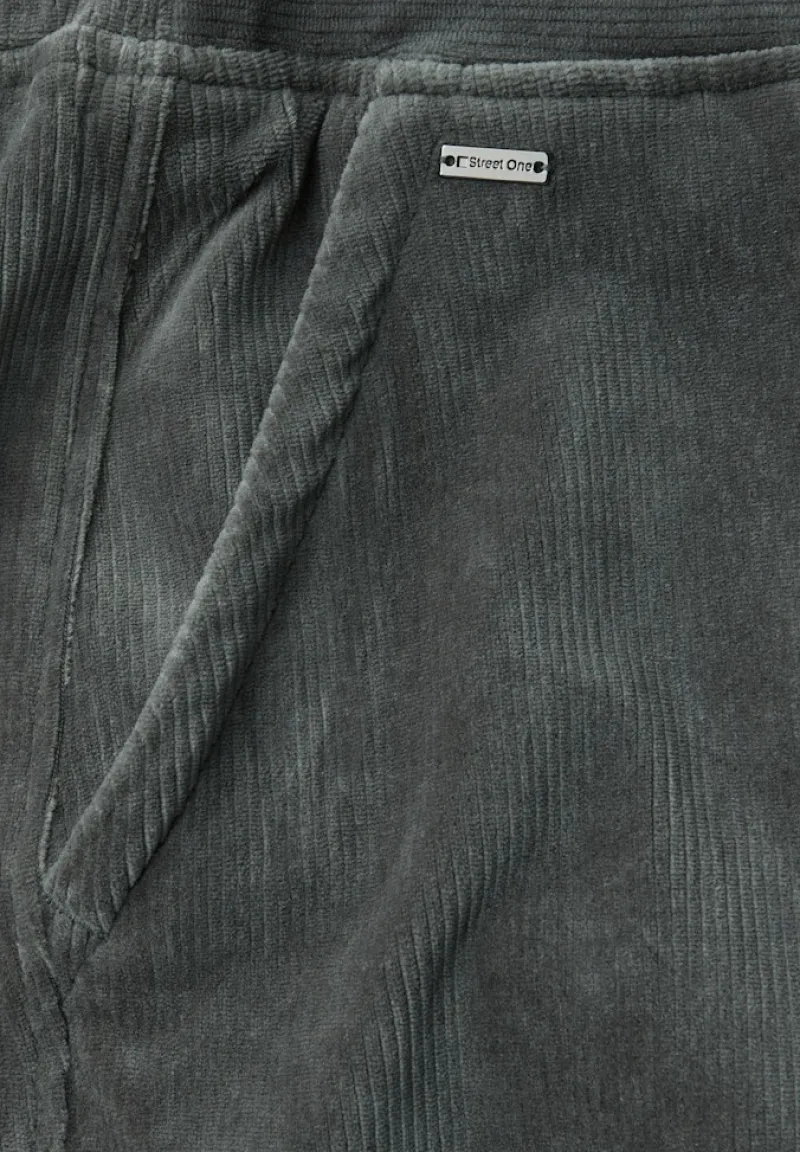 Street One Hosen*Straight Leg Cordhose Balsam Green