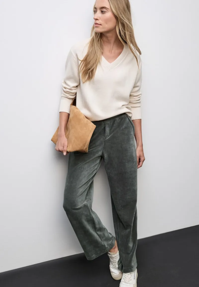 Street One Hosen*Straight Leg Cordhose Balsam Green