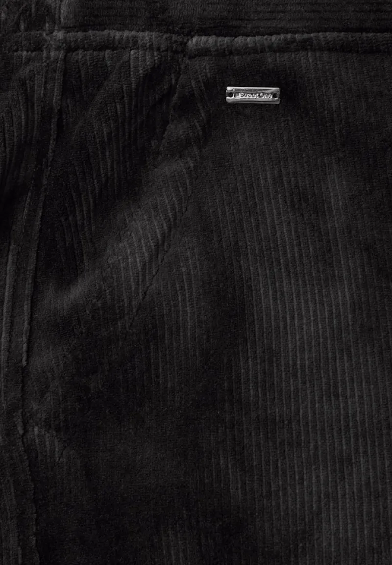 Street One Hosen*Straight Leg Cordhose Black