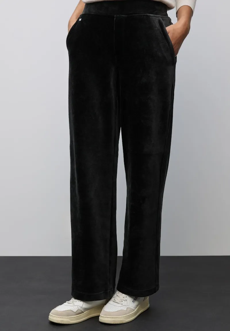 Street One Hosen*Straight Leg Cordhose Black