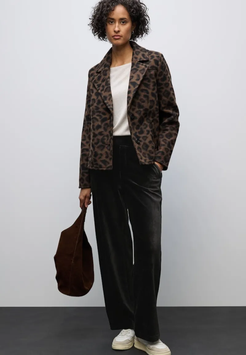 Street One Hosen*Straight Leg Cordhose Black