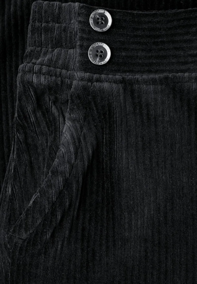 STREET ONE STUDIO Hosen*Straight Leg Cordhose Black