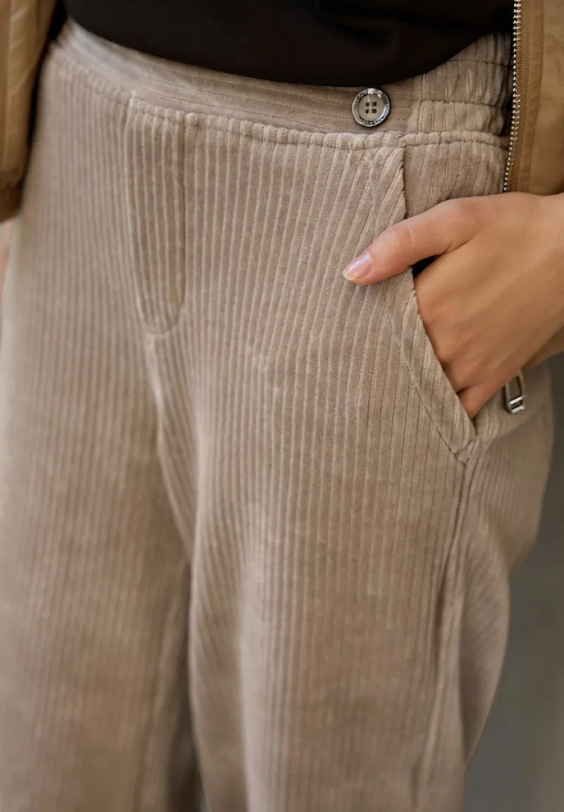 STREET ONE STUDIO Hosen*Straight Leg Cordhose tan brown