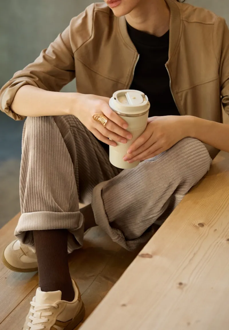 STREET ONE STUDIO Hosen*Straight Leg Cordhose tan brown