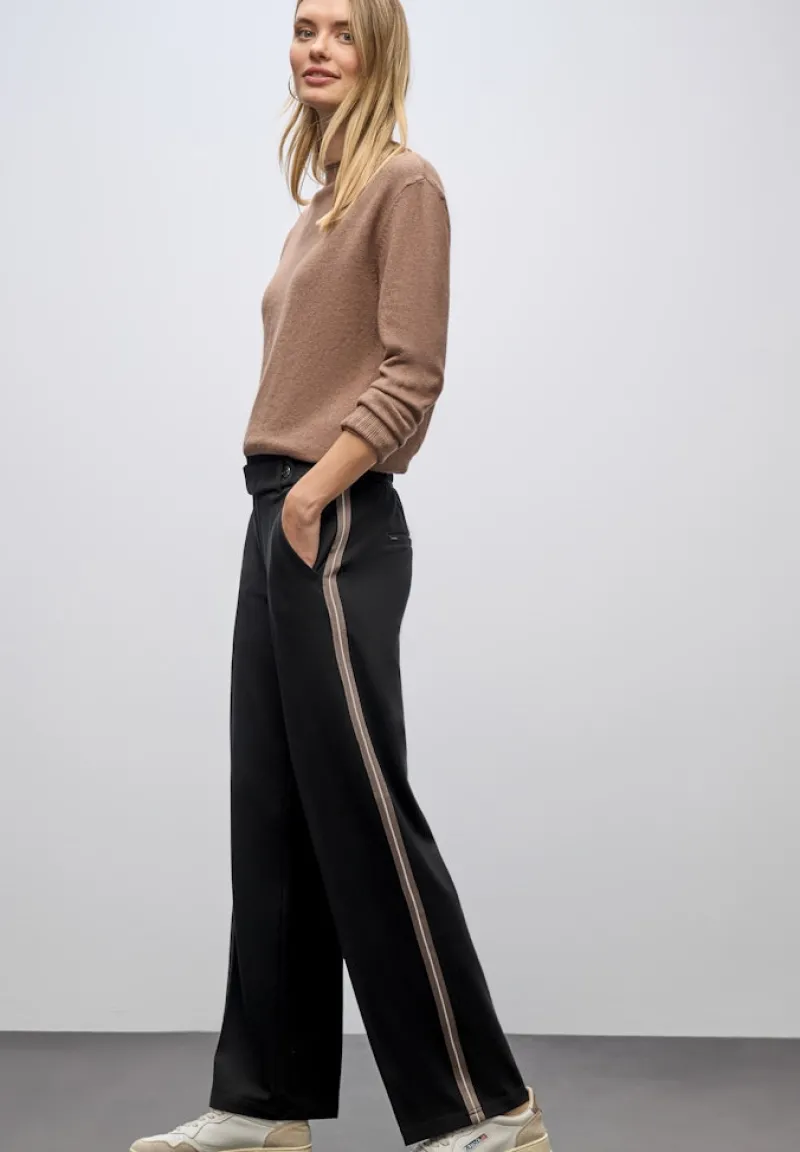 Street One Hosen*Straight Leg Hose Black